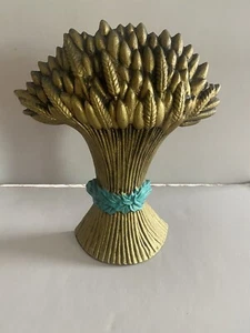 VINTAGE CAST IRON DOORSTOP BUNDLE OF WHEAT - Picture 1 of 7