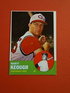 ⚾️ 💎 1963 Topps Baseball MARTY KEOUGH #21 CINCINNATI REDS OUTFIELD