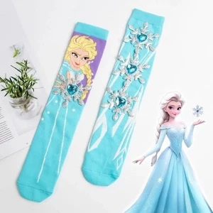 Disney Frozen Elsa Cartoon Socks - Picture 1 of 16