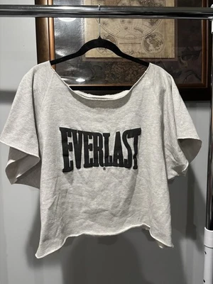SUDADERA RECORTADA CUELLO CORTE FITNESS ENTRENAMIENTO BOXEO EVERLAST VINTAGE AÑOS 90 GRANDE L Foto 1 de 4
