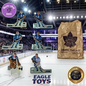 L👀K Rare Eagle Toys Metal Table Original Hockey Players Maple Leafs Full Set - Picture 1 of 20