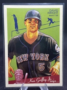 2008 Goudey KEN GRIFFEY JR. SAYS # 117 DAVID WRIGHT NEW YORK METS EXCEPTIONAL! - Picture 1 of 4