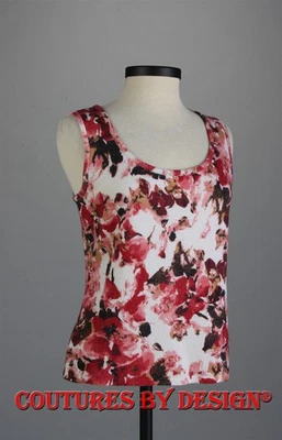 St John Knits Tank,Top,Shell Ruby Multi Gold Sparkle Sz Large NWT MSRP $495 - Image 1 of 2