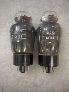 Mullard ECC32 CV181 6SN7 B65 Tray Pan Getter Excellent Testing Matched - Picture 1 of 9