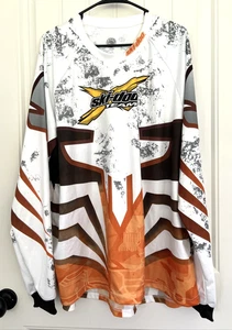 Ski-Doo Team Long Sleeve Jersey Adult 2XL White Orange Black Racing BRP - Picture 1 of 3