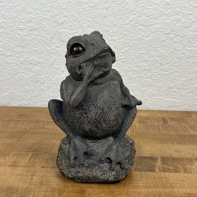 Estátua de sapo vintage oca estilo casa sapo sapo jardim gramado pátio - Imagem 1 de 4