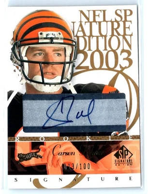 2003 SP Signature #SC Carson Palmer Autograph Blue Ink /100 sellerRR - Image 1 of 2