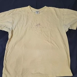 Mens XL Vintage Distressed AS IS Comfort Colors Cute Indiana Cottage Yellow - Picture 1 of 6