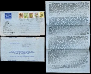 KENYA KUT THOMSONS FALLS MISSION LETTER ILLUST.STATIONERY VERVET MONKEY 1974 APR - Picture 1 of 1