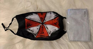 Resident Evil Umbrella Corporation Cloth Face Mask with 2 Filters - Picture 1 of 3