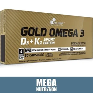 Olimp Nutrition Gold Omega 3 D3 + K2 Sport Edition 60 Capsules Vitamin D3 & K2 - Picture 1 of 2