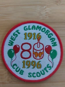 Welsh Scouting West Glamorgan Cub Scouts 80th Anniversary 1916 - 1996 - Picture 1 of 1