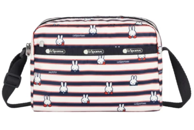 Dick Bruna LeSportsac L261 MIFFY ALLOVER STRIPES DANIELLA CROSSBODY Shoulder Bag - Image 1 of 4