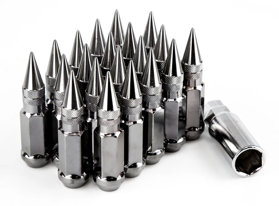 12x1.25 AodHan XT92 灰色钉 92 毫米凸耳螺母(套装)适用于英菲尼迪 G35 G37 日产 — 第 1/1 张图片