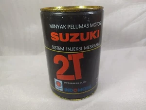 Vintage Motor Oil SUZUKI 2T INDOMOBIL By PERTAMINA Nos Just Cans - Picture 1 of 7