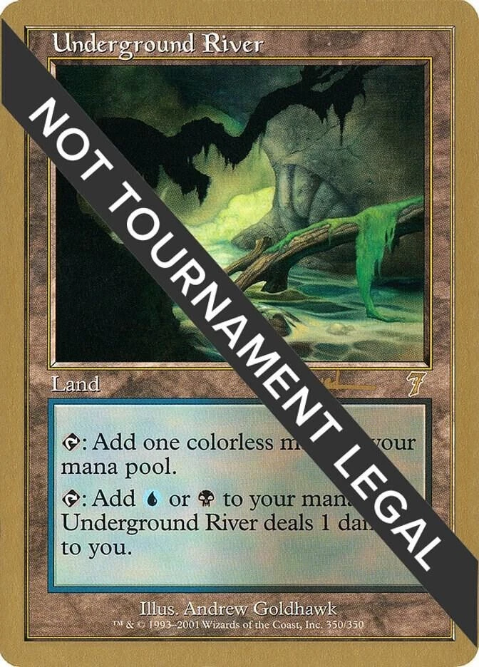 MTG 1x MP Underground River - 2001 World Championships (Ruel) x1 - Image 1 of 1