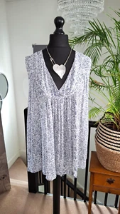 MASAI Ladies casual Bohemian style floaty shirt top tunic L PLUS 18 20 22 XL - Picture 1 of 10