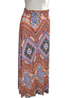 Renee C Maxi Skirt M Medium Rayon Stretch Stitch Fix Printed High Waist Euc Usa