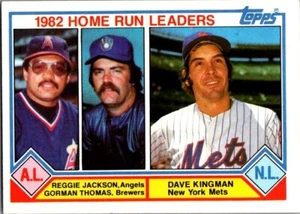 1983 Topps - League Leaders Reggie Jackson, Dave Kingman, Gorman Thomas #702 - Picture 1 of 2