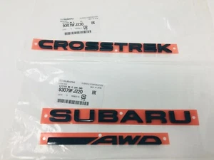 2017 Subaru Crosstrek Rear Tailgate Letter Marker SET 93079FJ230 93079FJ220 OEM - Picture 1 of 1