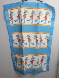 ToddleTime 100% Acrylic Vtg Baby Crib Blanket Nylon Trim Toy Soldiers RARE NOS - Picture 1 of 6