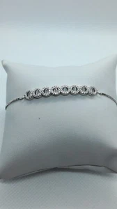 Damen Armband Silber Zirkonia halbsteif Schiebeverschluss Scooby-Doo - Bild 1 von 4