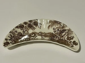Brown Royal Staffordshire Tonquin Crescent Clarice Cliff Bone Dish - Picture 1 of 6