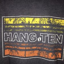 Hang Ten T-shirt Longboard Surf Mens Small Graphic Gray Cotton Blend Retro Look
