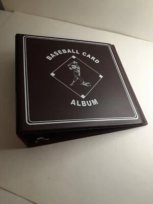 Carpeta álbum anillo en D tarjeta de béisbol borgoña de 3 pulgadas BCW Foto 1 de 4