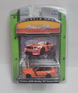 Greenlight Muscle Car Garage Stock & Custom 2008 Shelby GT Convertible Orange - Picture 1 of 3