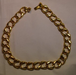 Gold Tone Necklace - 16" - 104 Grams - Stunning - Picture 1 of 2
