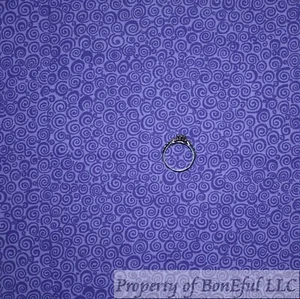 BonEFul Cotton Quilt Purple Tonal Swirl Scroll Girl Pattern Print Calico SCRAP - Picture 1 of 11