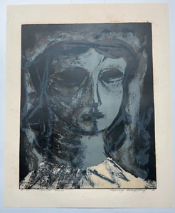 Howard Bradford Signed & Dated Vintage Serigraph Print "White Dress" 1951 - Picture 1 of 3