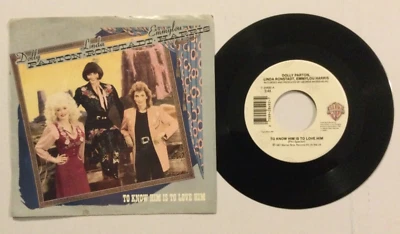 Dolly Parton, Linda Ronstadt, Emmylou Harris-To Know Him Is To Love Him 1987 7" - Image 1 of 4
