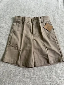 Lands End Niños Pantalones Cortos Chino Caqui Cintura Flexible Activa Escuela Talla 8 100% Algodón Nuevo - Imagen 1 de 9