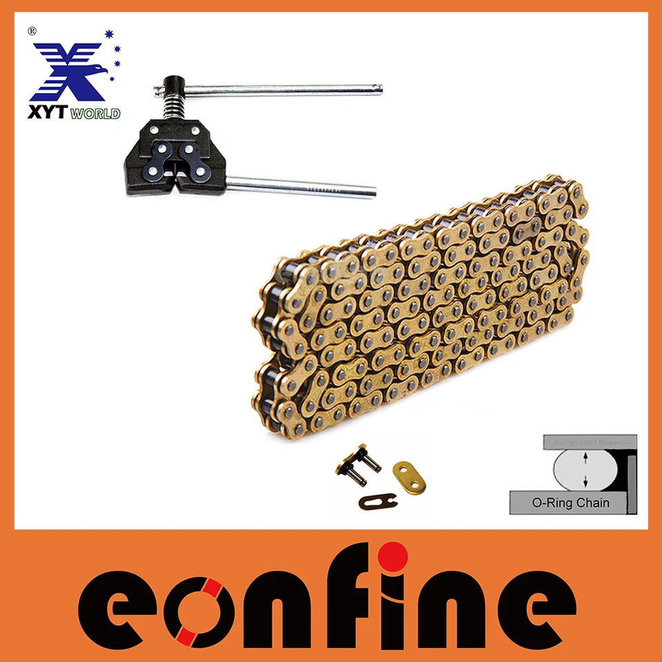 428H O Ring 120 Links Drive Chain Chain Breaker Kit For Honda Suzki KTM Yamaha - image 1 of 1