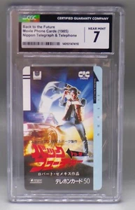 Tarjeta de teléfono japonesa Back to the Future CGC 7 1985 promoción Marty McFly ¡Delorean!!! - Imagen 1 de 3
