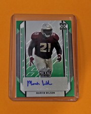 2021 Leaf Metal Draft Green BA-MW1 Marvin Wilson Autograph 3/10