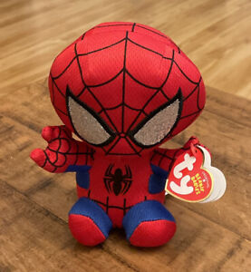 TY Beanie Baby 6" SPIDER-MAN Spiderman (Marvel) Plush Stuffed Animal Toy MWMTs