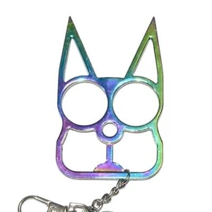 Cat Public Safety Keychain- NeoChrome - Picture 1 of 2