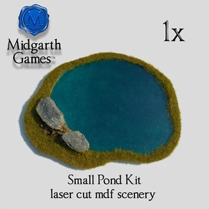 Kit de paisajes de estanque pequeño MDF sin montar sin pintar ferrocarril diorama Warhammer 40K - Imagen 1 de 2