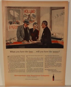 1958 Vintage Life Magazine "Metropolitan Life" Print Advertising - Picture 1 of 1