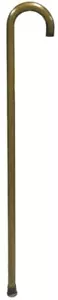 Walking Stick Cane Pole Solid Sturdy Varnished Brown Wood 92cm Long Crook Handle - Picture 1 of 16