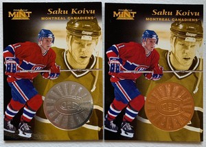 1996-97 Pinnacle Mint Collection Silver + Bronze Saku Koivu #9 Montreal