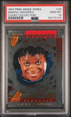 1997 Pinnacle Inside WNBA Court Collection Sheryl Swoopes PSA 10 Houston Comets - Image 1 of 2