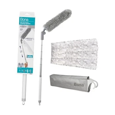  Sistema de polvo de alto rendimiento - 1 mango extensible, 3 plumeros desechables,  Foto 1 de 4