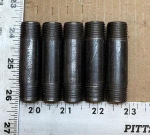 3/8 Zoll x 21/2 Zoll schwarzer Stahlrohrnippel (5 Stück) - Bild 1 von 4