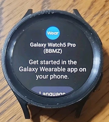 Samsung - Galaxy Watch 5 Pro Titanium Smartwatch Black 45mm BT No Band - Image 1 of 4