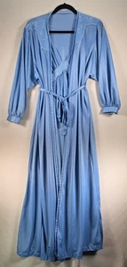 Vintage Movie Star Robe Womens Small Maxi Dressing Gown Embroidered USA 70s - Picture 1 of 14