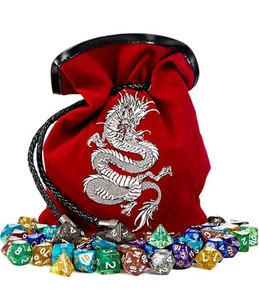 Rouges & Knaves Platinum Dragon Treasure Trove 7 komplette Würfelsätze mit Tasche - Bild 1 von 5